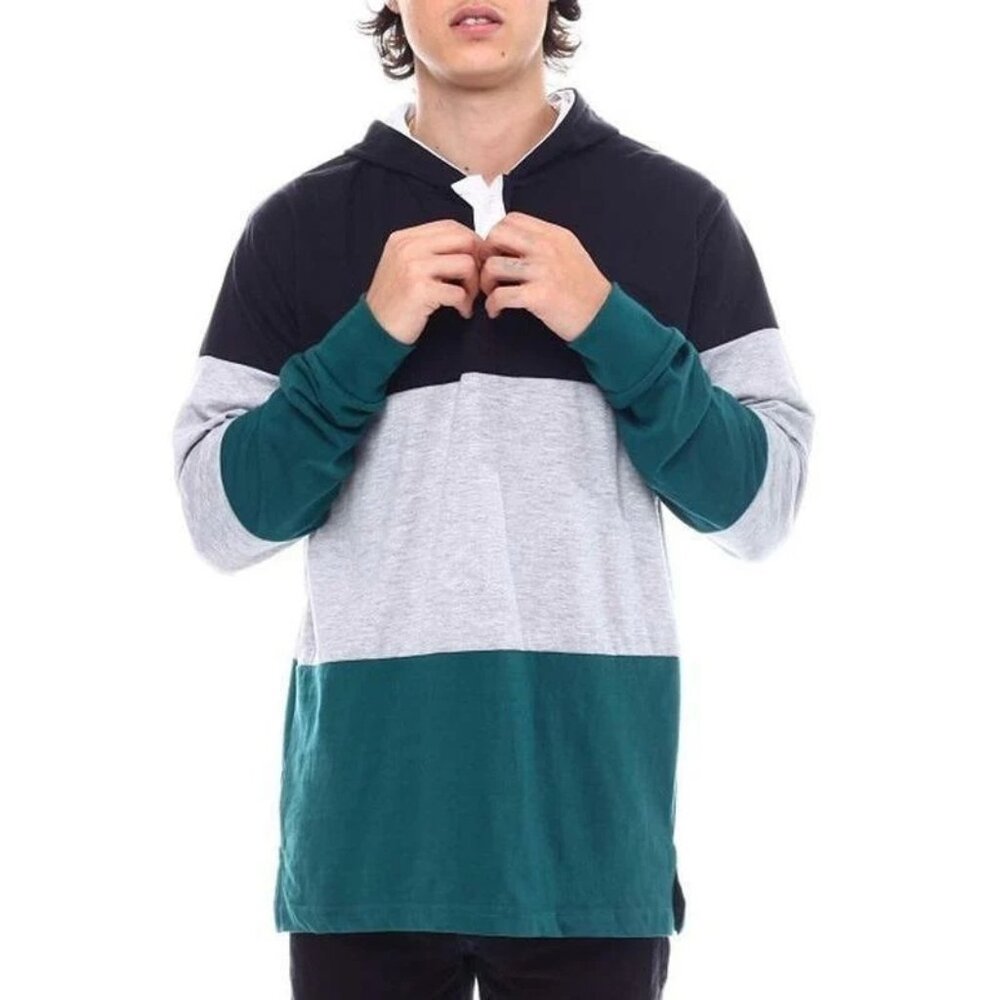 Men's Long sleeve tri color hoodie